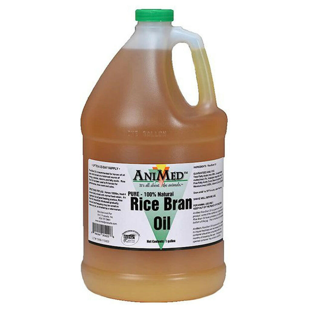 AniMed Rice Bran Oil Horse Supplement (1- Gallon Bottle)