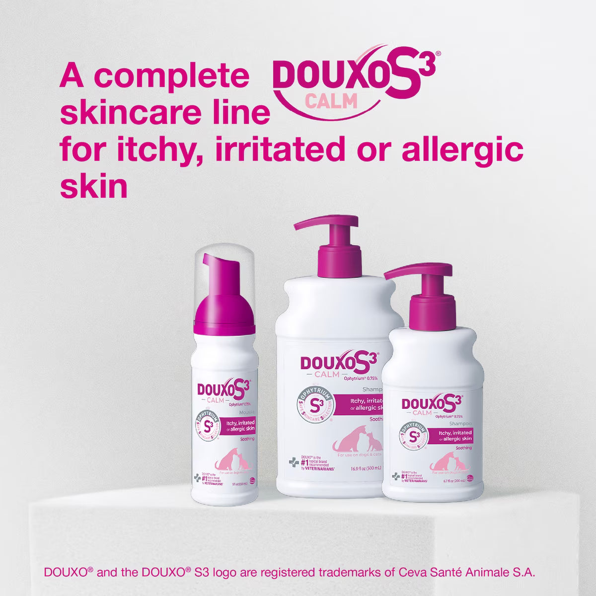 Douxo S3 CALM Soothing Itchy, Hydrated Skin Dog & Cat Shampoo