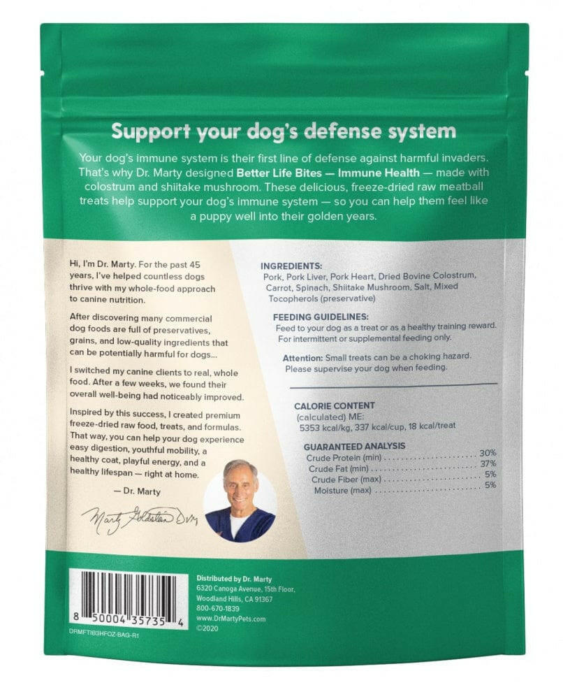 Dr. Marty Better Life Bites Immune Health Freeze Dried Dog Treats, 3.5 oz