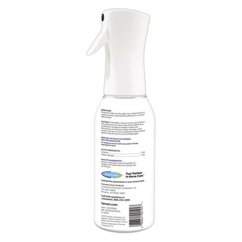 Farnam Vetrolin Liniment Muscle & Joint Pain Relief For Horses Spray (20 oz)