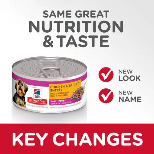 Hill's Science Diet Adult Small & Mini Canned Dog Food, Chicken & Barley Entrée (5.8 oz x 24 cans)
