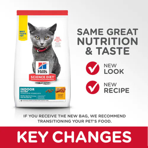 Hill's Science Diet Kitten Indoor Dry Cat Food, Chicken Recipe (3.5 lb)
