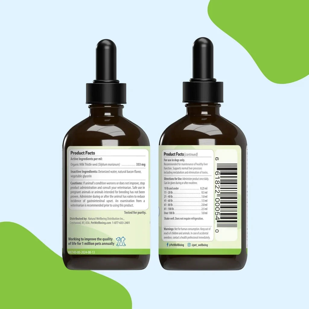 Milk Thistle Supplement for Healthy Liver Function in Dogs