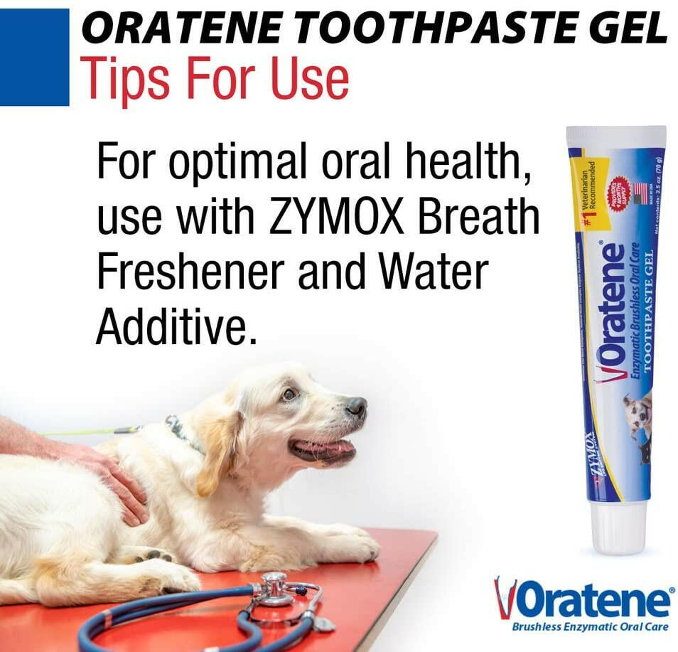 Oratene Brushless Maintenance Toothpaste Gel for Dogs & Cats (2.5oz)