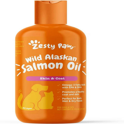Zesty Paws Wild Alaskan Salmon Oil for Dogs (8.5 oz)