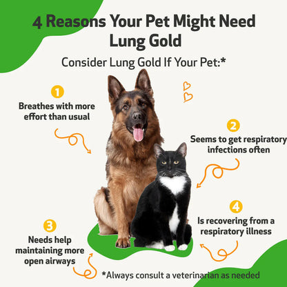 Pet Wellbeing Lung Gold for Cats