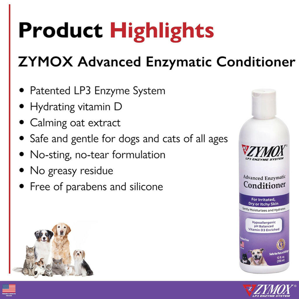 Zymox Advanced Enzymatic Oatmeal Cat & Dog Conditioner