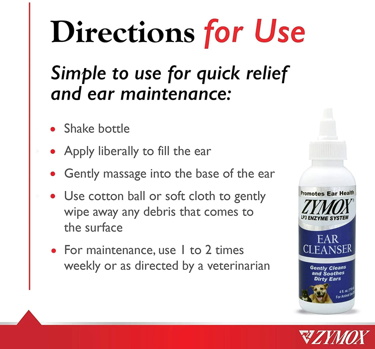 Zymox Veterinary Strength Ear Cleanser for Dogs & Cats