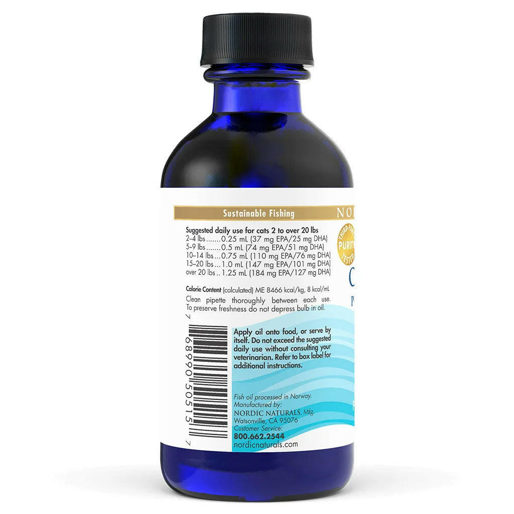 Nordic Naturals Omega-3 Pure Fish Oil Supplement for Cats, 2-oz