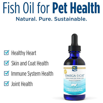 Nordic Naturals Omega-3 Pure Fish Oil Supplement for Cats, 2-oz