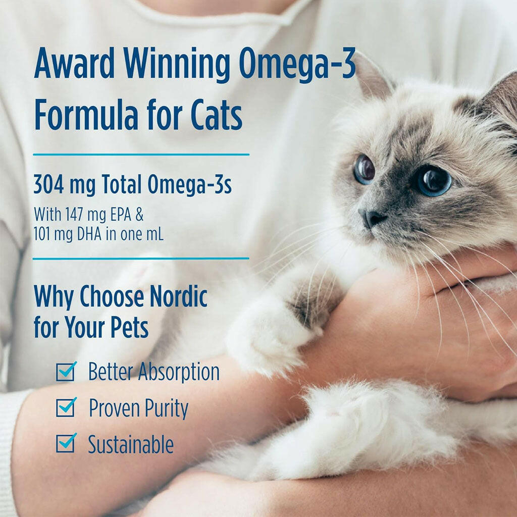 Nordic Naturals Omega-3 Pure Fish Oil Supplement for Cats, 2-oz
