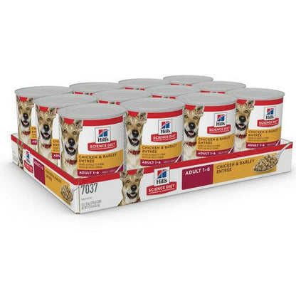 Hill's Science Diet Adult Canned Dog Food, Chicken & Barley Entrée (13.1 oz x 12 cans)