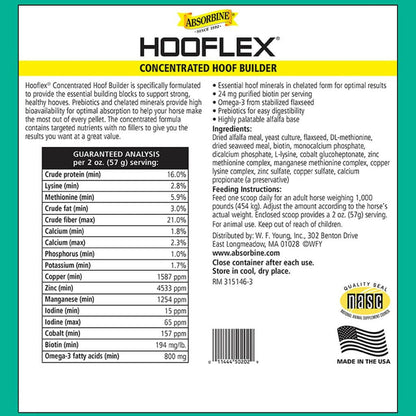 Absorbine Hooflex Concentrated Hoof Builder Pellet Supplement for Horses