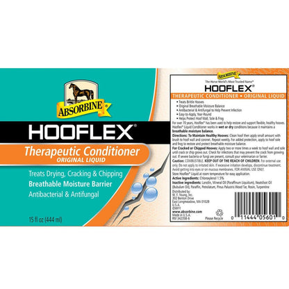 Absorbine Hooflex Therapeutic Conditioner Hoof Liquid for Horses 15 oz