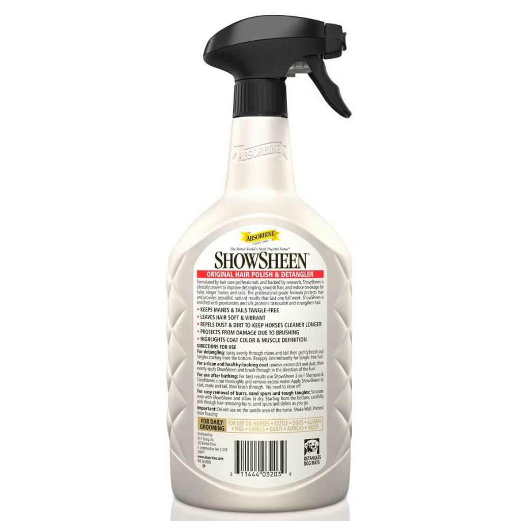 Absorbine Showsheen Hair Polish & Detangler Spray for Horses