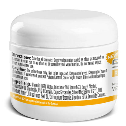 Absorbine Silver Honey Rapid Ear Care Vet Strength Pet Wipes
