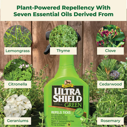 Absorbine Ultrashield Green Natural Fly Repellent for Horses