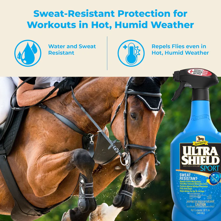 Absorbine Ultrashield Sport Sweat Resistant Insecticide & Repellent for Horses