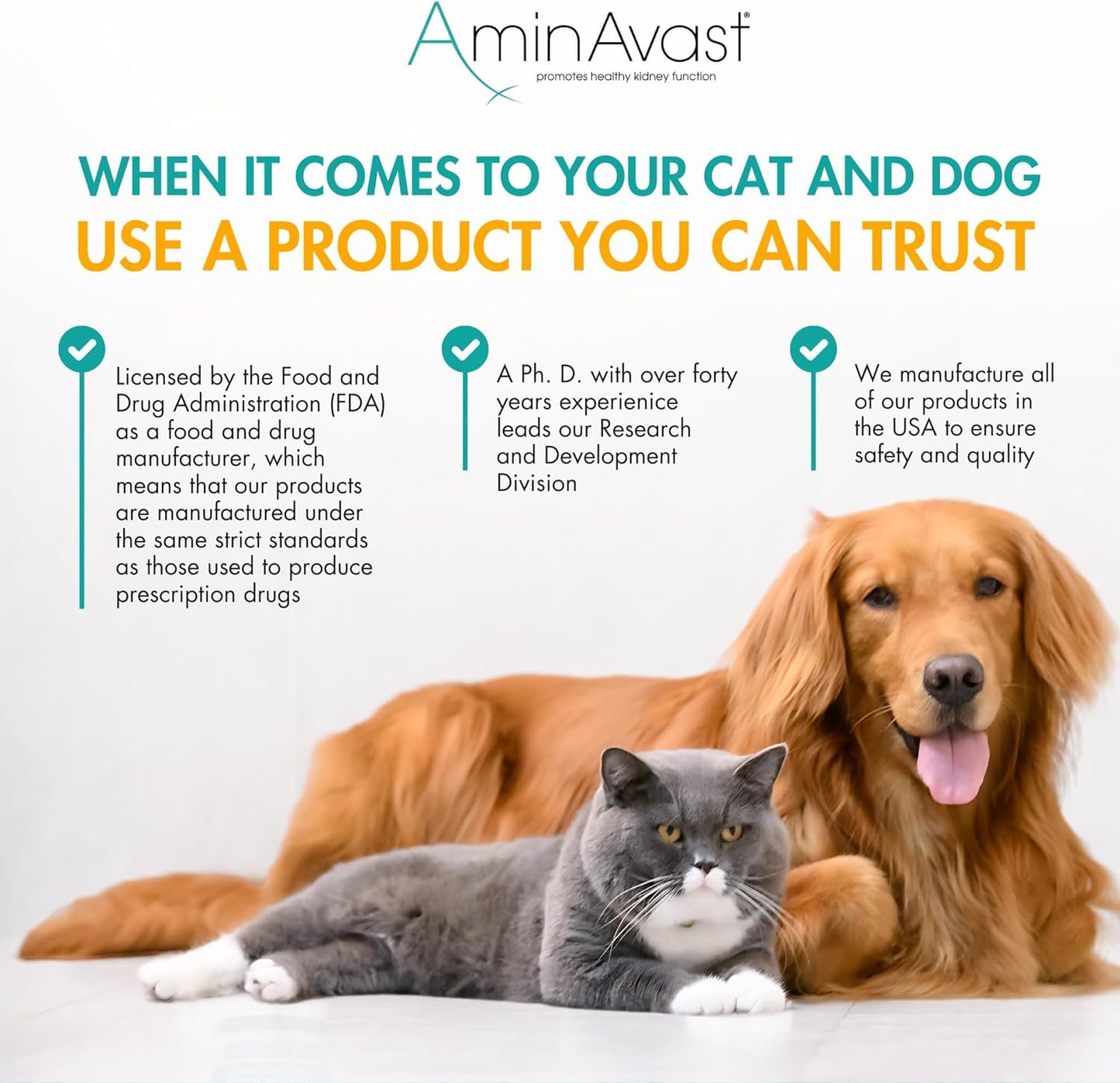 AminAvast Kidney Support Capsules for Cats - 60 Capsules