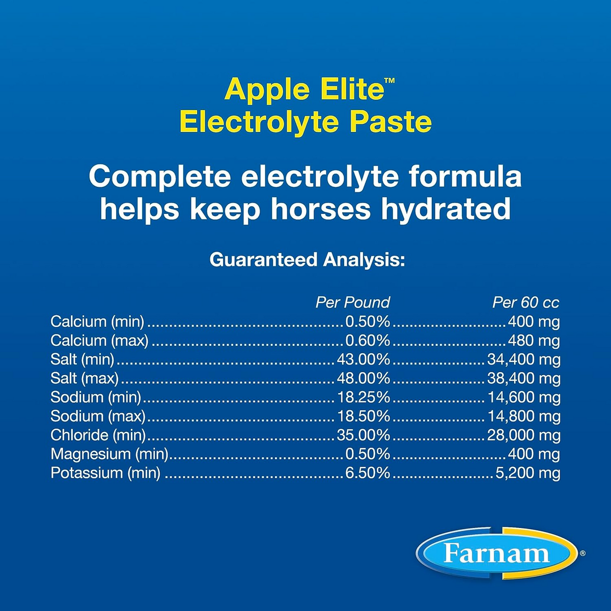 Apple Elite Electrolyte Paste Horse Supplement (60 ml)