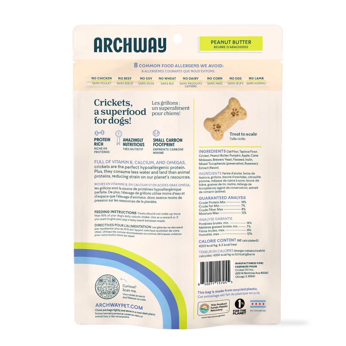Archway Better Biscuit Peanut Butter Crunchy Dog Treats, 5-oz