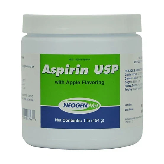 Aspirin Medication for Pain for Dogs & Horses, Apple-Flavored (1 lb) (Manufacturer may vary)