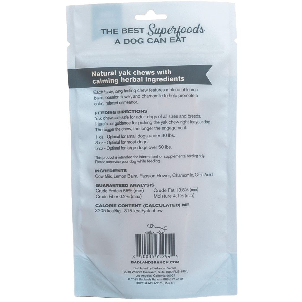 Badlands Ranch Superchew Calming Formula Dog Chews, Medium, 3-oz
