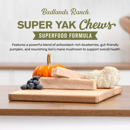 Badlands Ranch Superchew Superfood Formula Dog Chews, Medium, 3-oz