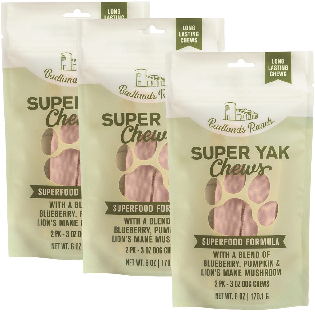 Badlands Ranch Superchew Superfood Formula Dog Chews, Medium, 3-oz