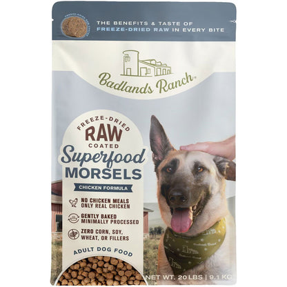 Badlands Ranch Superfood Complete Raw Coated Morsels Chicken Dog