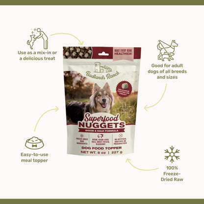 Badlands Ranch Superfood Nuggets Dog Food Topper
