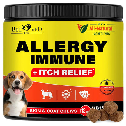 Beloved Pets Anti Itch & Allergy Relief Chews Dog Allergy Supplement, 10-oz