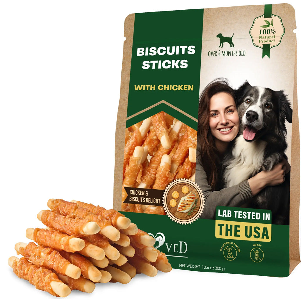 Beloved Pets Biscuits Sticks with Chicken Dog Treats, 10-oz