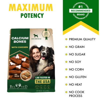 Beloved Pets Calcium Bones with Chicken Natural Chews For Dog (10.6 oz)