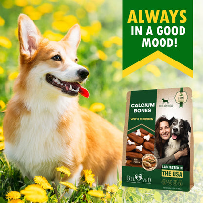 Beloved Pets Calcium Bones with Chicken Natural Chews For Dog (10.6 oz)