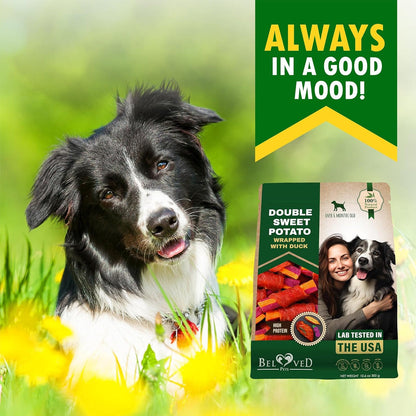 Beloved Pets Double Sweet Potato Wrapped with Duck Dog Treats, 10.6-oz