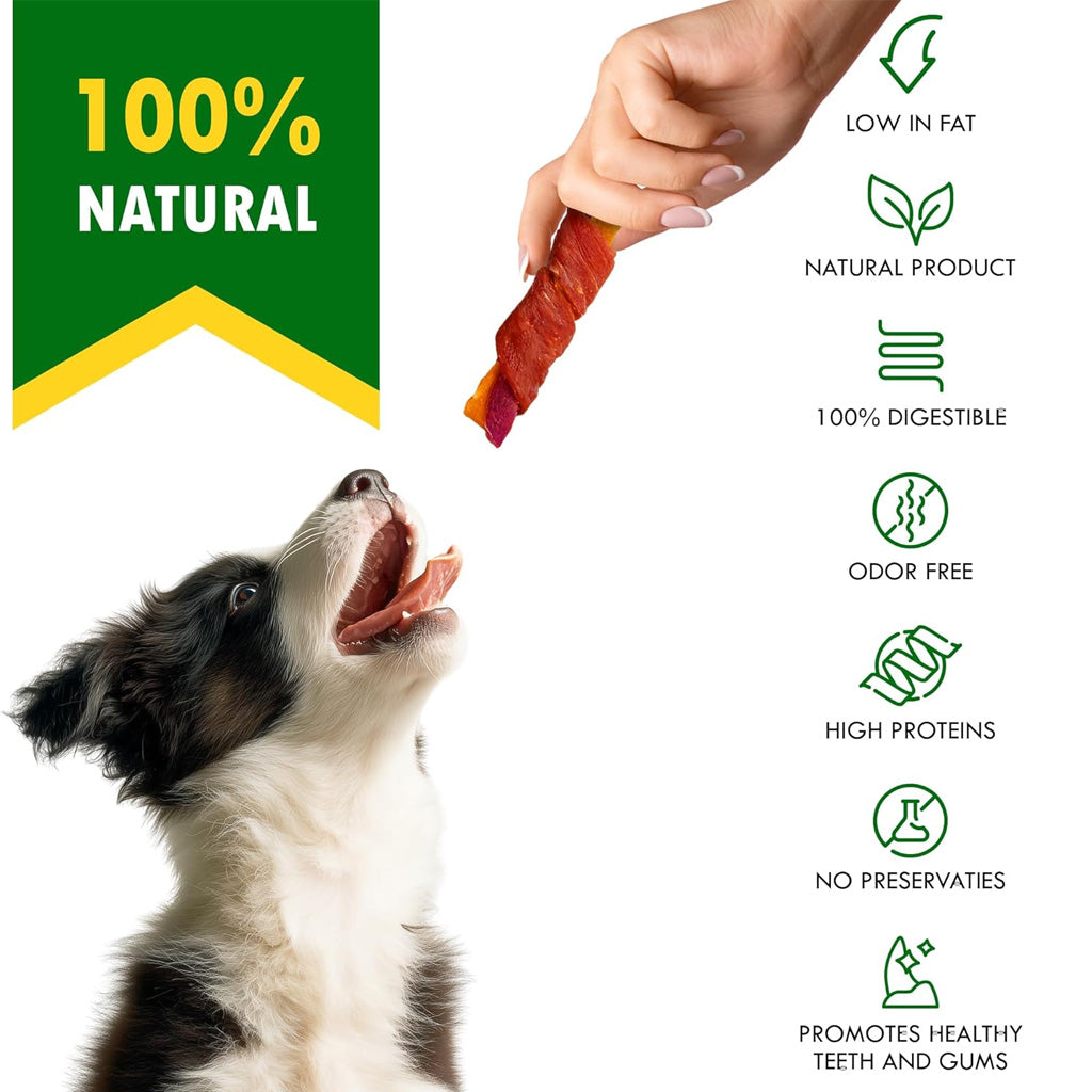 Beloved Pets Double Sweet Potato Wrapped with Duck Dog Treats, 10.6-oz