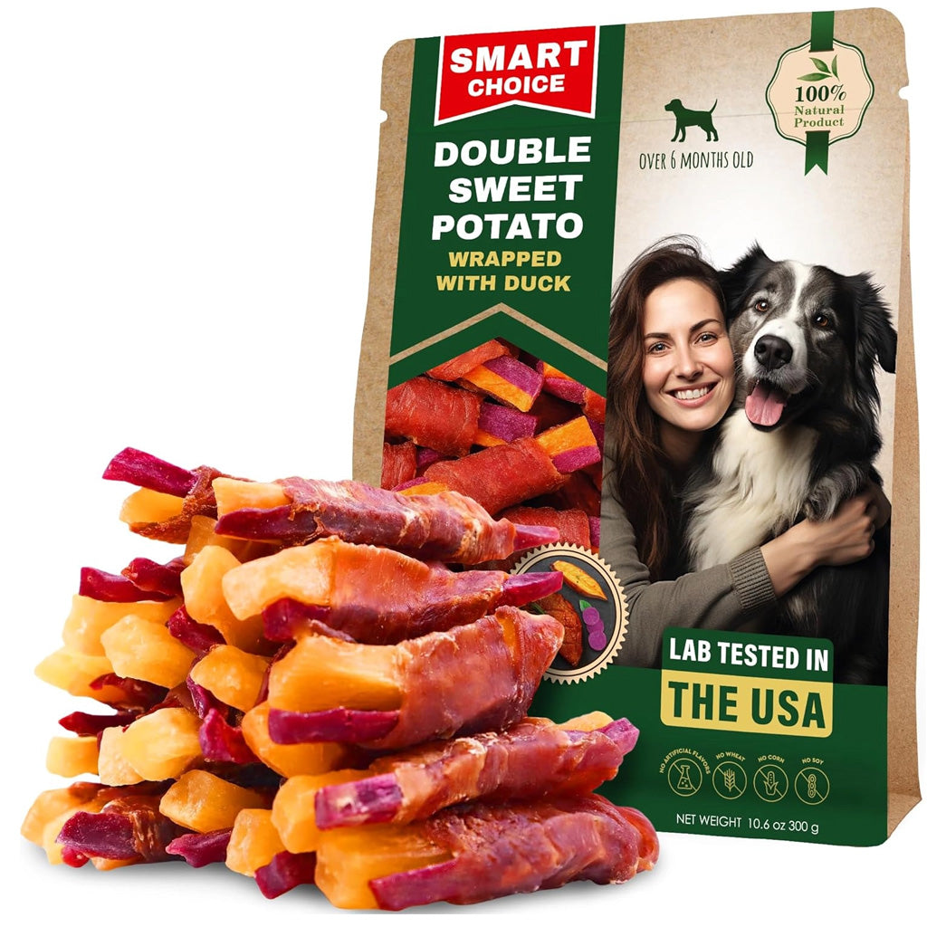Beloved Pets Double Sweet Potato Wrapped with Duck Dog Treats, 10.6-oz