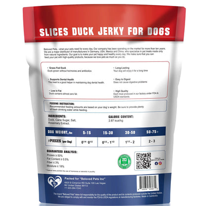 Beloved Pets Duck Jerky Breast Dog Treats, 1.5-lb