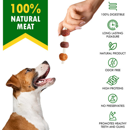 Beloved Pets Kabob with Digestible Sticks, Chicken, Duck & Liver Flavor Dog Treats, 10.6-oz