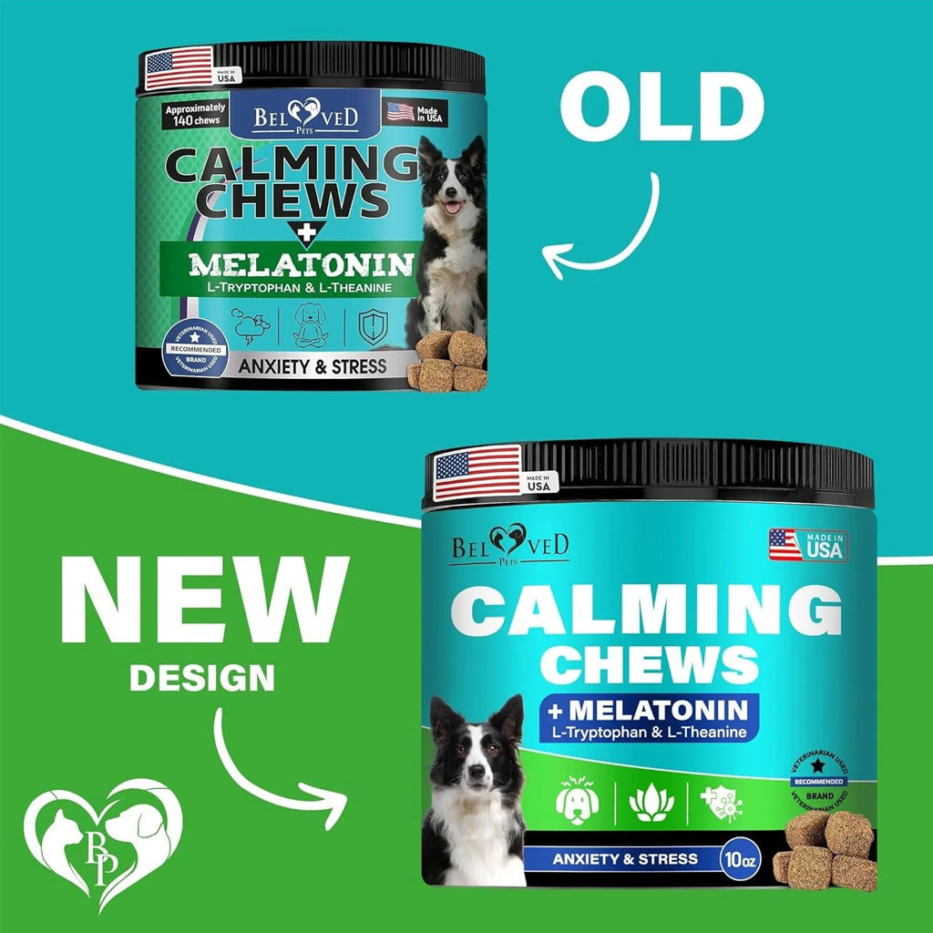 Beloved Pets Melatonin Bacon Flavored Chews Calming Supplement for Dogs, 10-oz