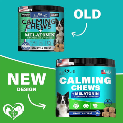 Beloved Pets Melatonin Bacon Flavored Chews Calming Supplement for Dogs, 10-oz