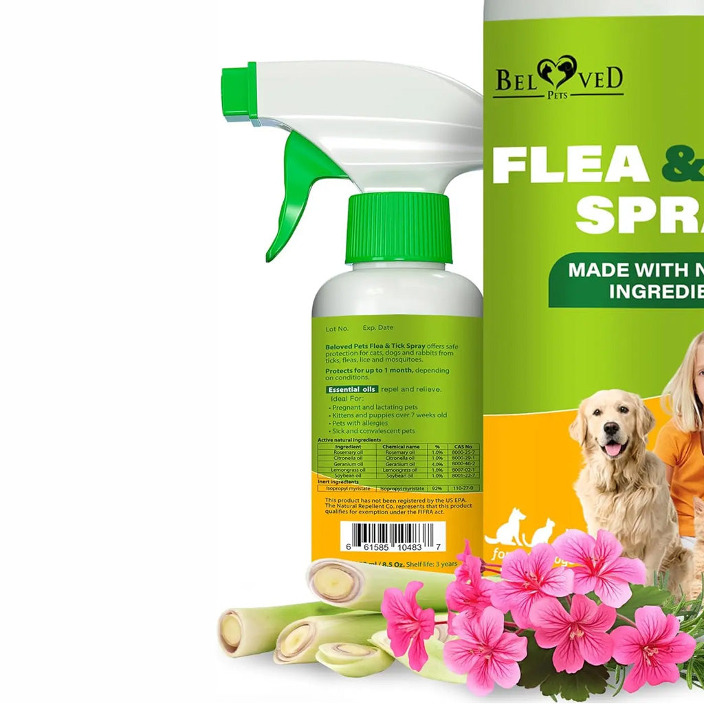 Beloved Pets Natural Flea & Tick Home Spray for Dogs & Cats, 8.5-oz