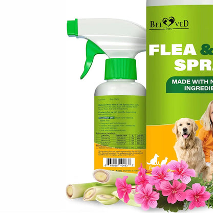 Beloved Pets Natural Flea & Tick Home Spray for Dogs & Cats, 8.5-oz
