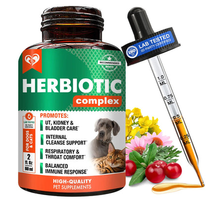 Beloved Pets Natural Herbiotic Liquid Urinary Supplement for Dogs & Cats, 60-mL