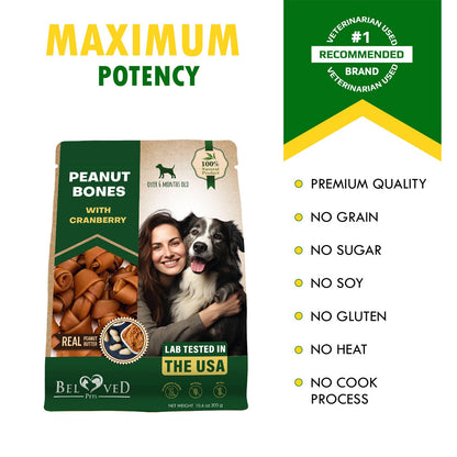 Beloved Pets Peanut Bones with Cranberry Dog Treats, 10.6-oz