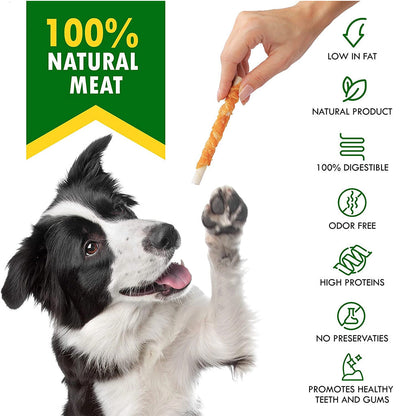 Beloved Pets Rawhide Sticks with Chicken Dog Chew Treats, 10.6-oz