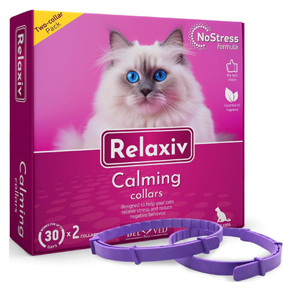 Beloved Pets Relaxiv Pheramone Improved DE-Stress Formula Calming Collar for Cats
