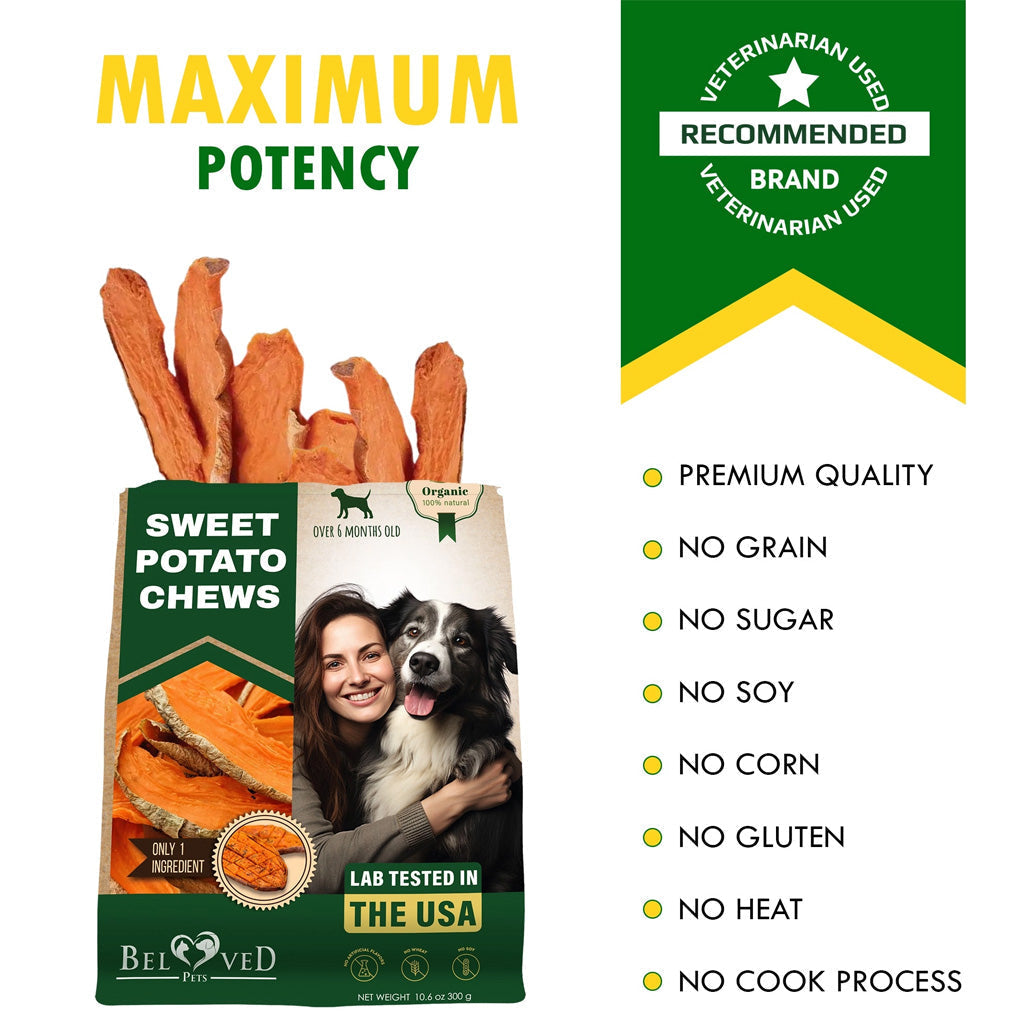 Beloved Pets Sweet Potato Chews Dog Treats, 10-oz
