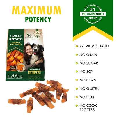 Beloved Pets Sweet Potato Wrapped with Chicken Natural Dog Treats (10.6 oz)